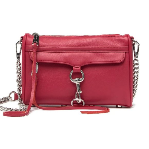NWT Rebecca Minkoff Mini M.A.C. Red Leather Crossbody Bag BRAND NEW WITH TAG - Picture 1 of 7
